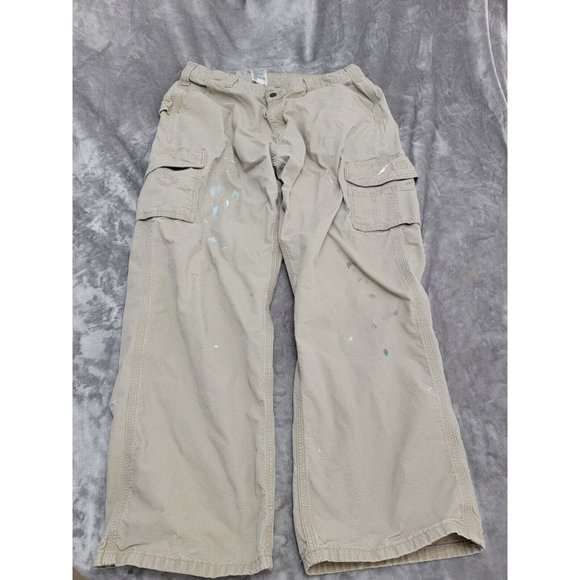 Carhartt Cargo Dungaree Fit Distressed Painters Work Carpenter Pants Sz 38x29‎ - Picture 1 of 10